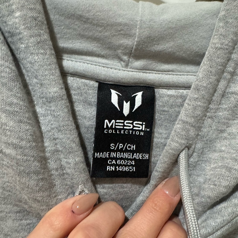 Gray Men’s Messi Hoodie - Picture 2 of 3